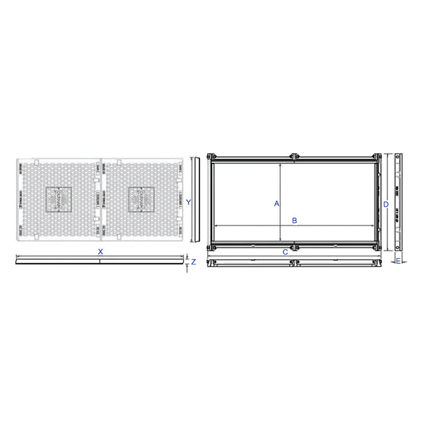 Solid Top 2 Part Cover &amp; Frame - Class C SAC915C-2