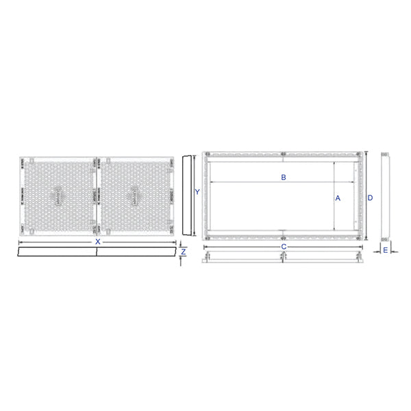 Solid Top 2 Part Cover &amp; Frame - Class D SAC715D-2