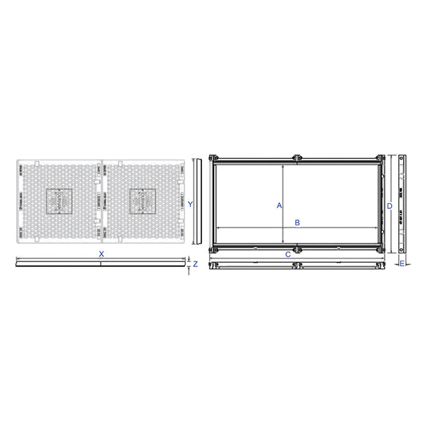 Solid Top 2 Part Cover &amp; Frame - Class B SAC715B-2