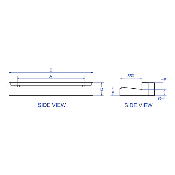 Concrete Complete Kerb Entry Lintel Clsa1 - Durham