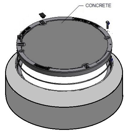 Concrete Surrounds for lids S100B+WA60DI