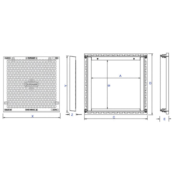 Solid Top 2 Part Cover &amp; Frame - Class D SAC99D-2