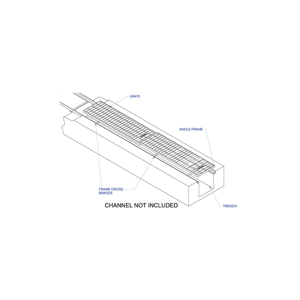 Galvanised Trench Grate &amp; Frame MSTF3040