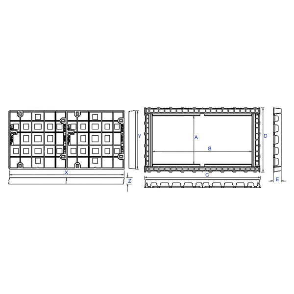 Infill 2 Part Cover &amp; Frame - Class E FAC915E-2