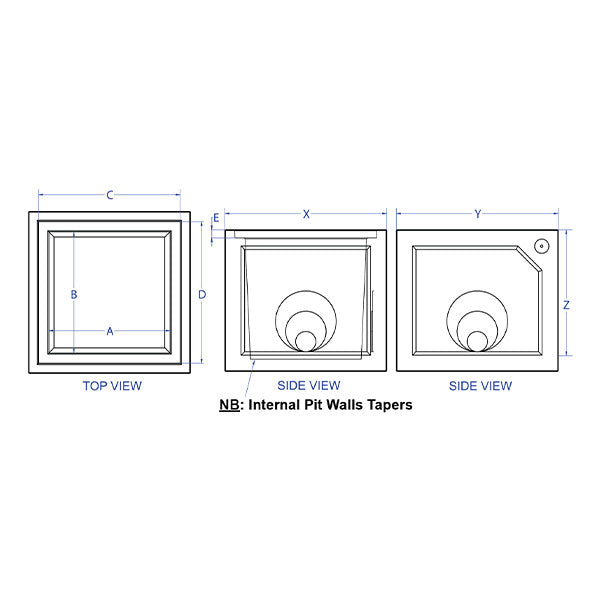 Concrete Pit Stepped wall P666-C - Durham