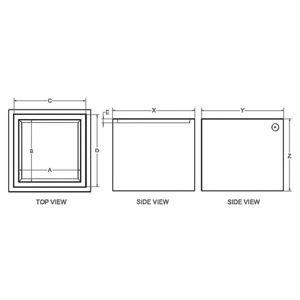 Square Concrete Riser Concrete Riser - 100mm Solid wall R973-100 - Durham