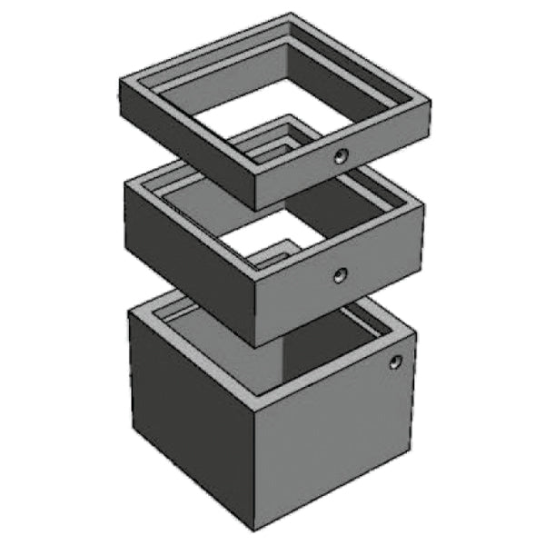 Rectangular Concrete Drop Riser Concrete Riser - 150mm Solid wall R996-150 - Durham